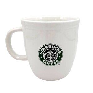 Starbucks XL Classic Coffee Mug White Green Siren Mermaid 2007 16oz 473ml Logo